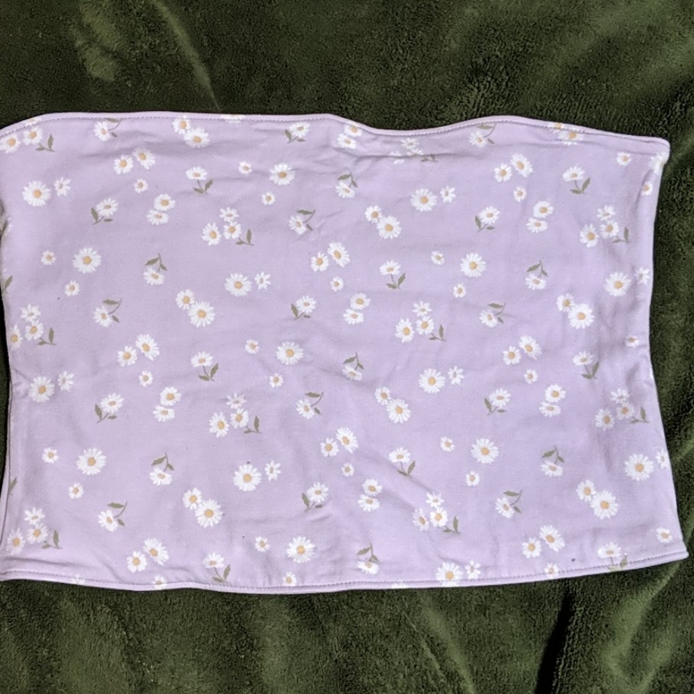 Daisy & Lavender Purple Tube Top/ Bandeau